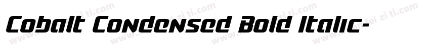 Cobalt Condensed Bold Italic字体转换